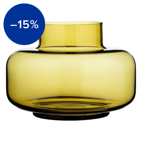 Urna vase, green umbra