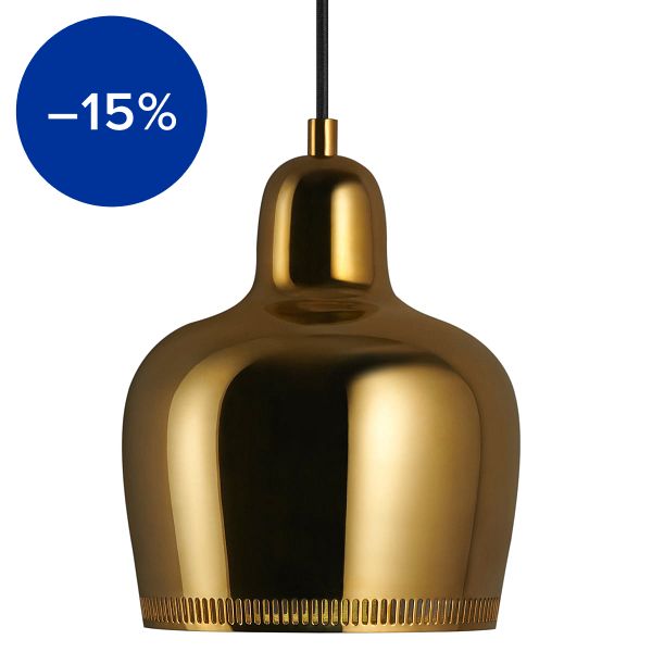 Aalto pendant A330S "Golden Bell Savoy", brass