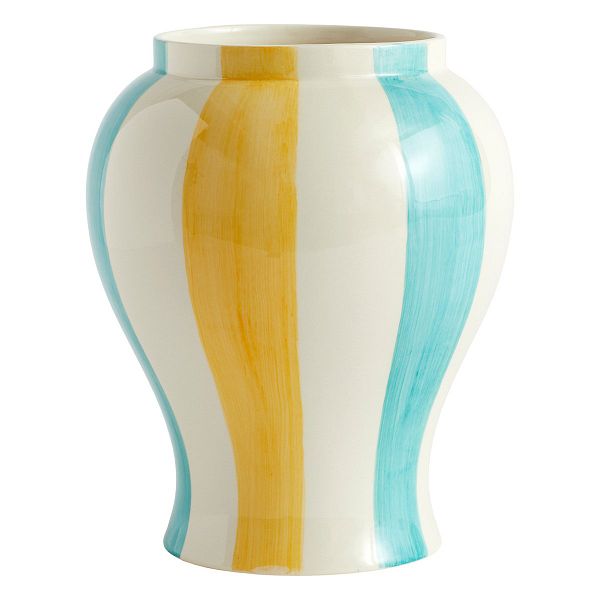 Sobremesa Stripe vase, L, green - yellow