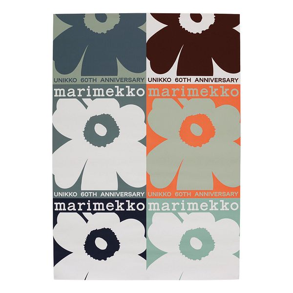 Unikko 60th Anniversary poster, 70 x 100 cm, multicolour