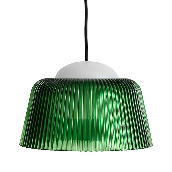 Brim pendant, 24,5 cm, bottle green glass