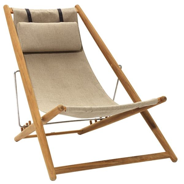 H55 easy chair, teak - canvas