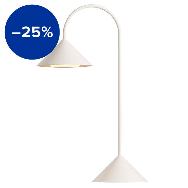 Grasp Portable table lamp, 47 cm, matt white