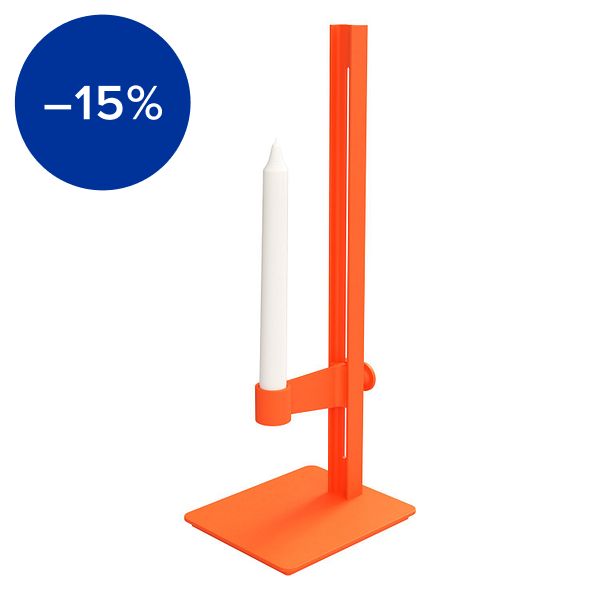 Museum candle holder, orange