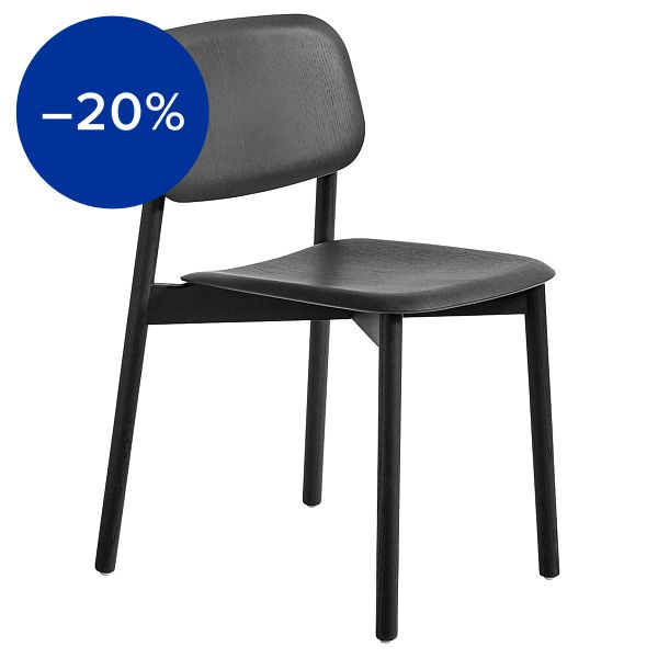 Soft Edge 60 chair, black oak