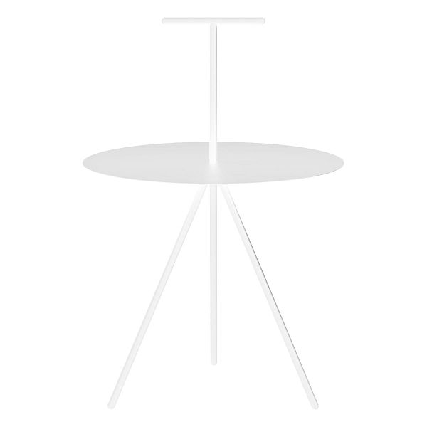 Trino table, white - steel handle