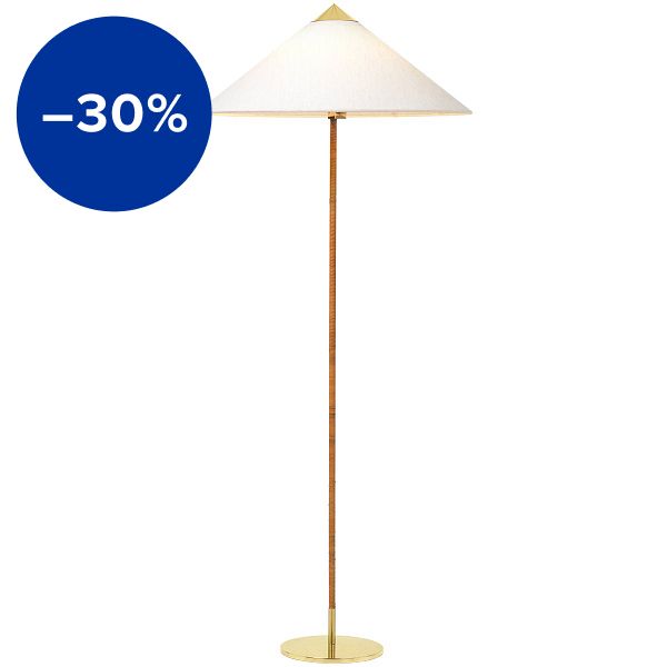 Tynell 9602 floor lamp, brass - canvas