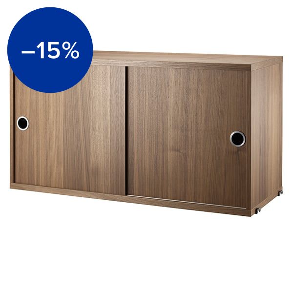 String cabinet, 78 x 30 cm, walnut