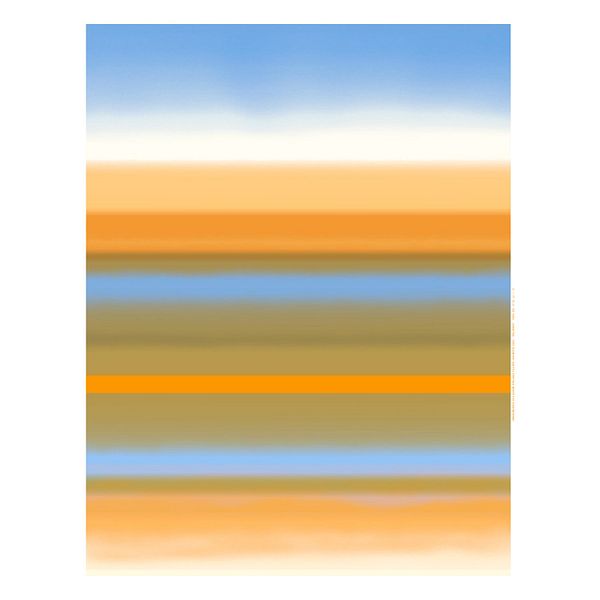 Selänne cotton fabric, off - white - sky blue