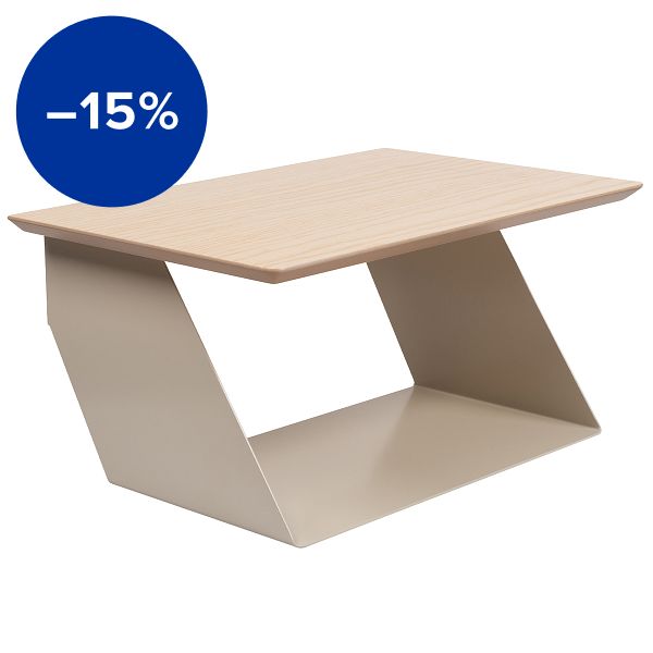 Edgy Wood shelf, eggshell - ash