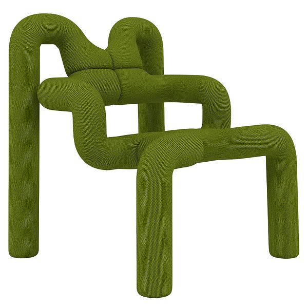 Ekstrem lounge chair, Knit 038 Olive
