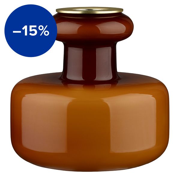 Puteli candleholder, caramel