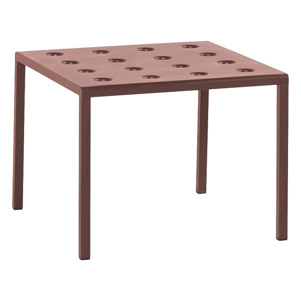 Balcony low table, 50 x 51,5 cm, iron red