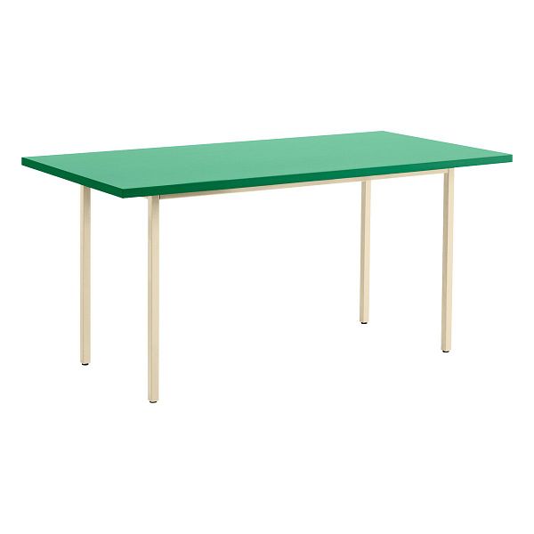 Two-Colour table, 160 x 82 cm, ivory - green mint