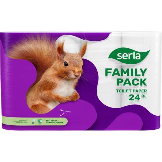 WC-paperi Serla 24 rl Family Pack valkoinen