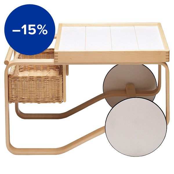 Aalto tea trolley 900, white