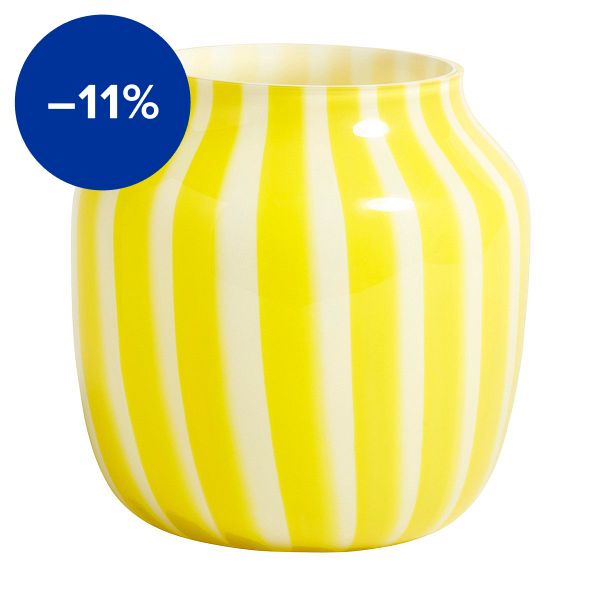 Juice vase, wide,  yellow