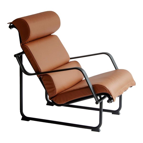 Remmi lounge chair, black - cognac leather
