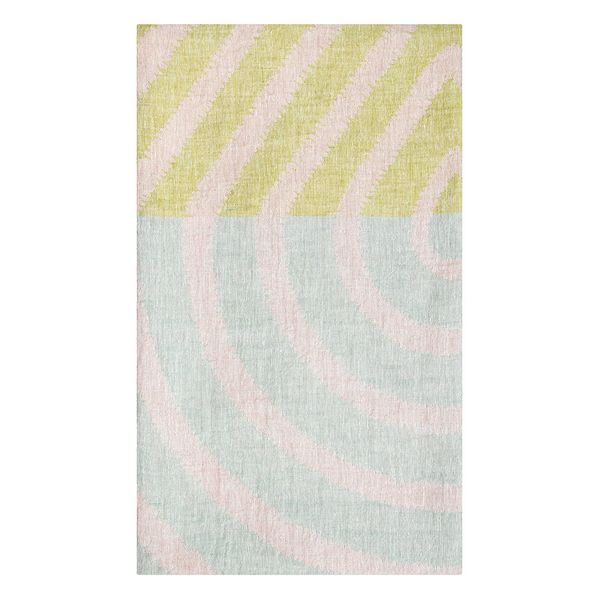 Metsälampi table cloth/throw, 145 x 200 cm, rose - grey - lime