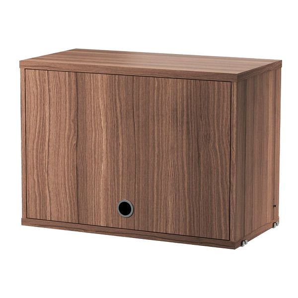 String cabinet with flip door, 58 x 30 cm, walnut