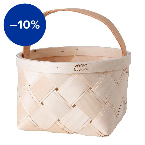 Lastu mushroom basket, round, S