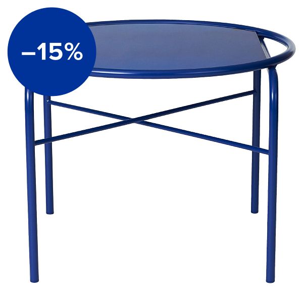 Secant coffee table, round, cobalt blue