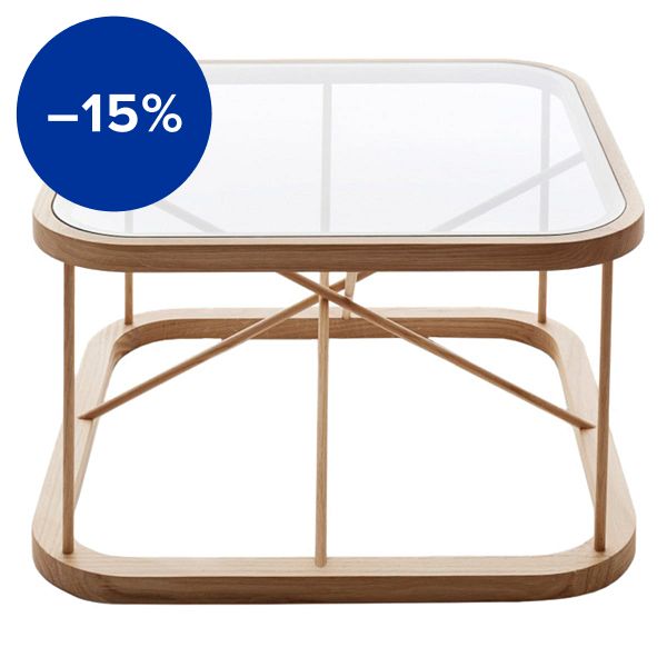 Tavolo Twiggy 66,5 x 66,5 cm, rovere