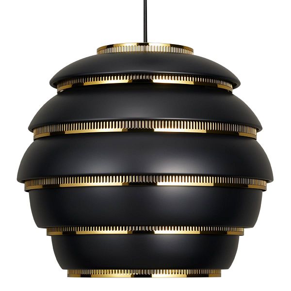 Aalto pendant A331 "Beehive", black - brass