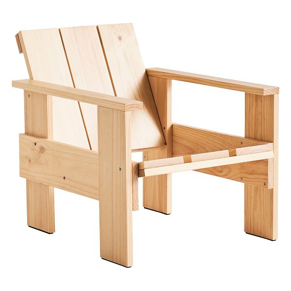 Crate lounge chair, lacquered pinewood