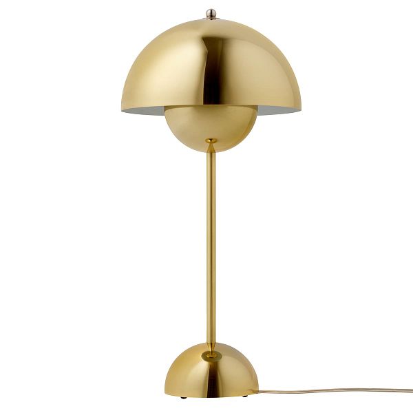 Flowerpot VP3 table lamp, polished brass