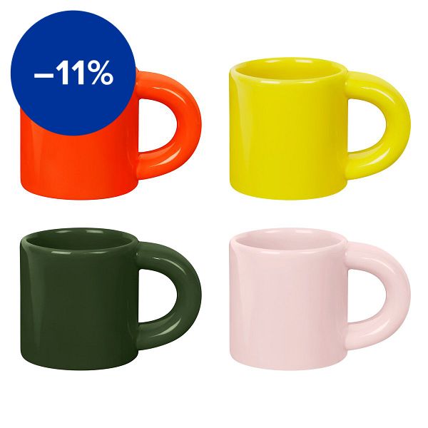 Bronto espresso cup, 4 pcs, multi