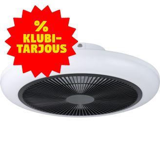 LED-tuuletinvalaisin Eglo Sayulita, valkoinen
