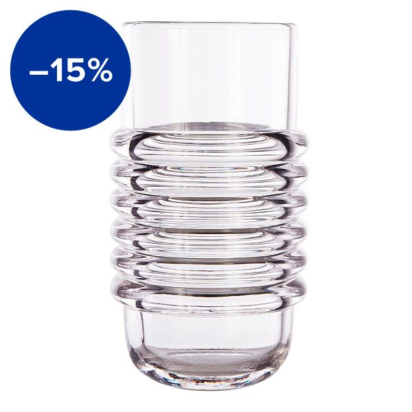 Press vase, large, clear