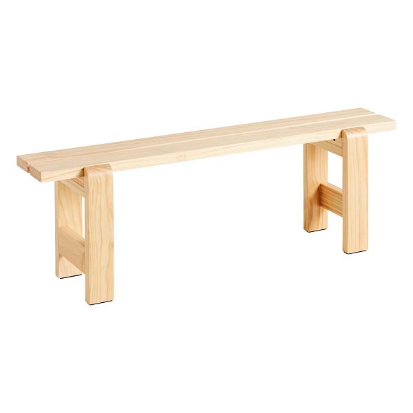 Weekday bench, 140 x 23 cm, lacquered pinewood