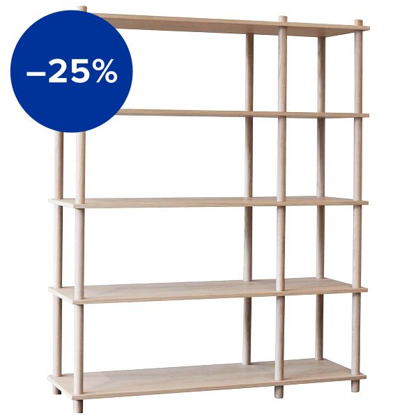 Elevate shelving system 9, oak