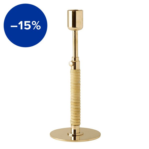 Duca candle holder, polished brass
