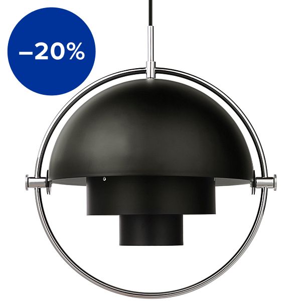 Multi-Lite pendant, chrome - black