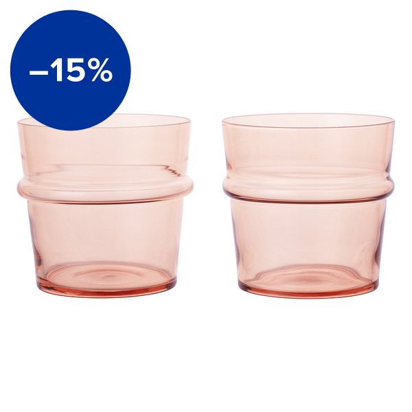 Boya Low drinking glasses, 30 cl, 2 pcs, blush