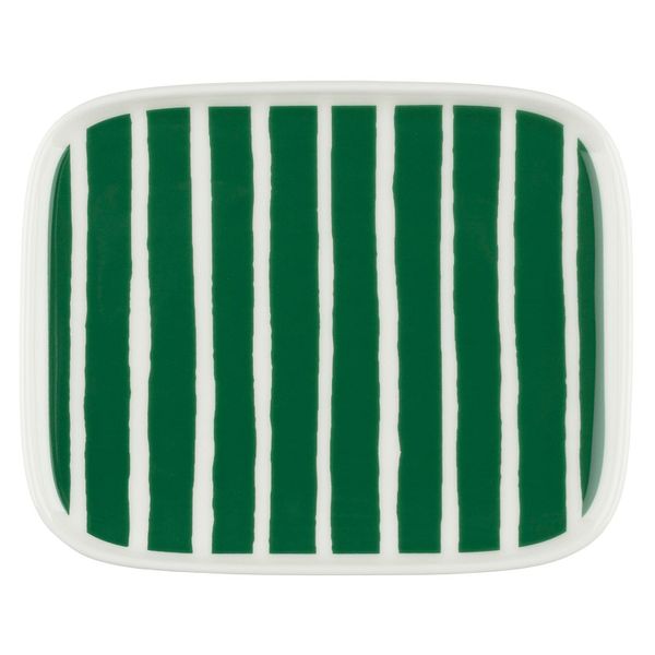Oiva - Piccolo plate, 15x12 cm, white - green