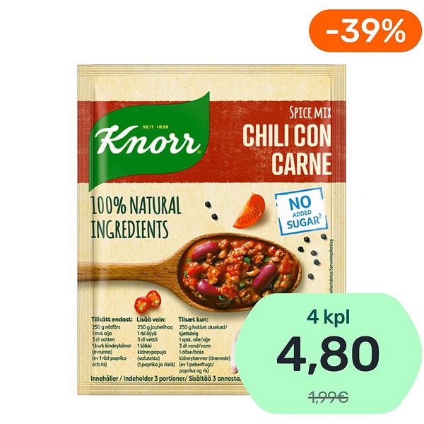 Knorr Spice Mix Chili Con Carne ateria-aines 47g