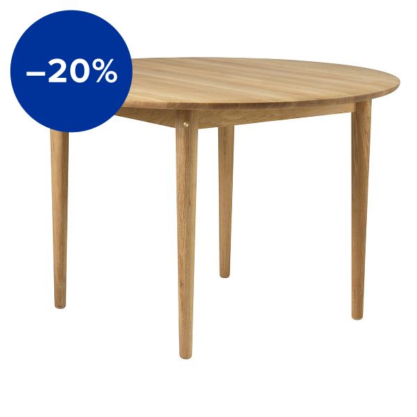 C62 Bjørk dining table, 115 cm, oiled oak