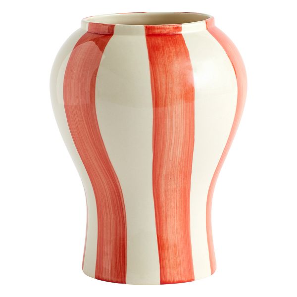 Sobremesa Stripe vase, S, red