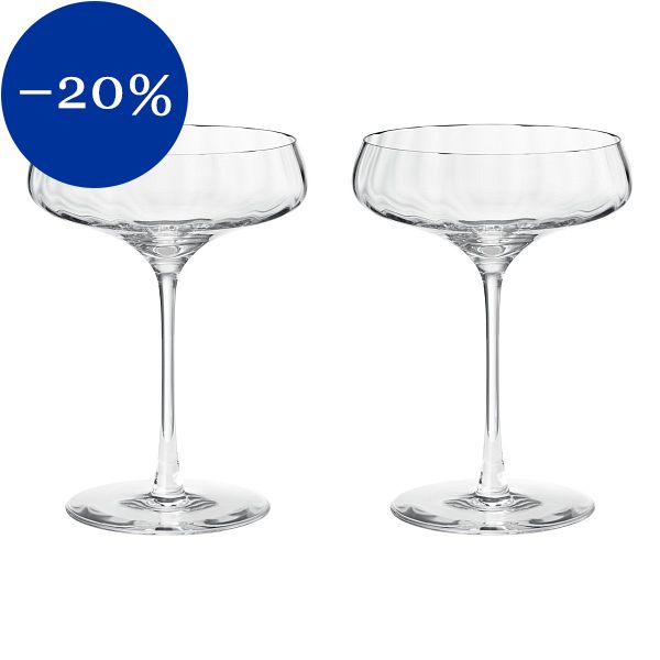 Bernadotte cocktail glass, 2 pc