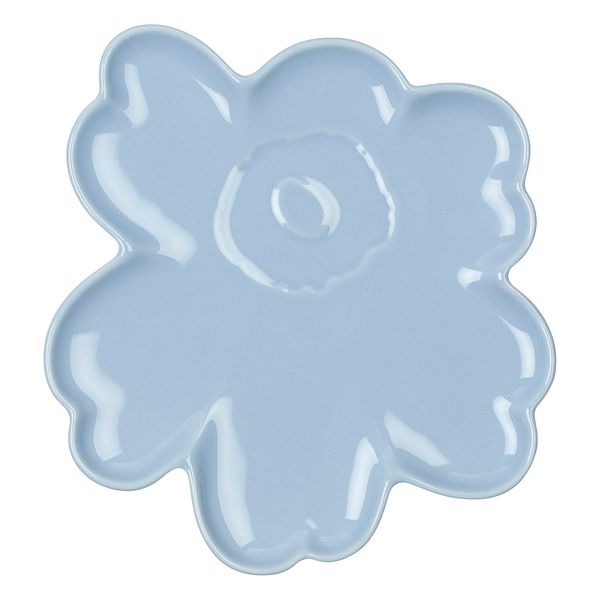 Unikko Shape  plate, 20 cm, light blue