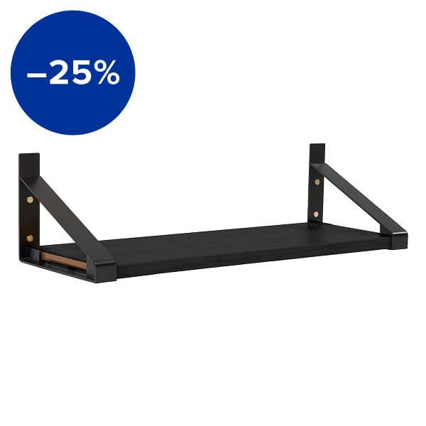 Classic wall shelf, 50 x 30 cm, black