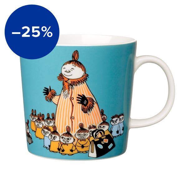 Moomin mug, Mymble's mother, turquoise