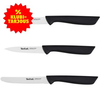 Veitsisarja Tefal 3 osaa Colorfood musta