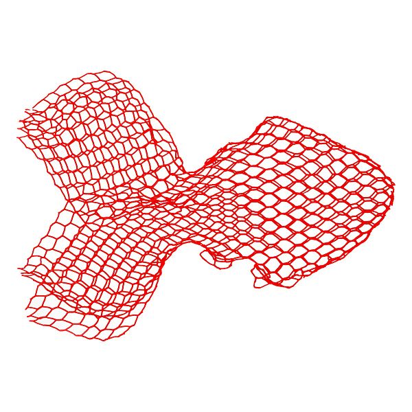 Fish sculpture, small, fluorescent red