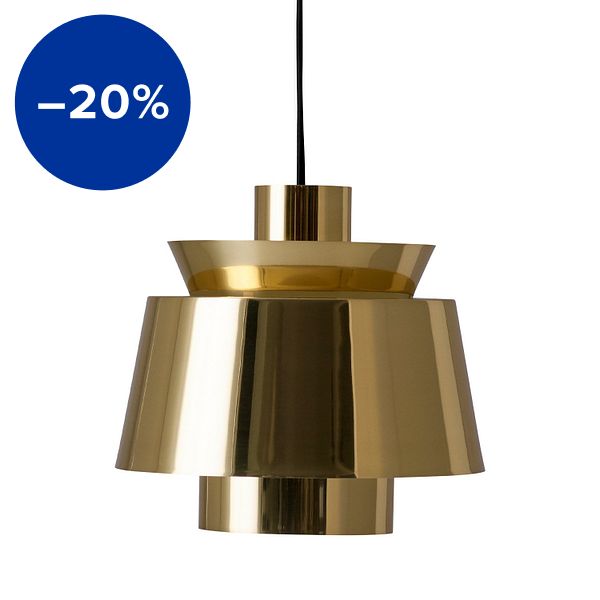 Utzon JU1 pendant light, brass plated