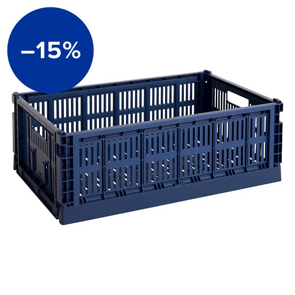 Colour Crate, L, recycled plastic, dark blue